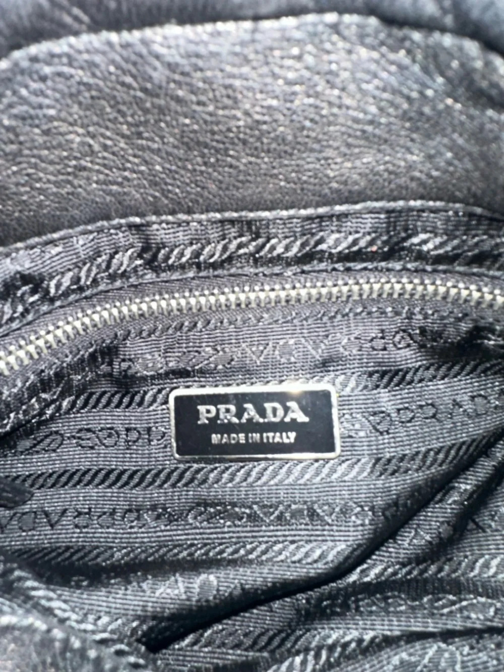 Prada Black Nylon Shoulder Hobo with Leather Trim - Picture 11 of 16